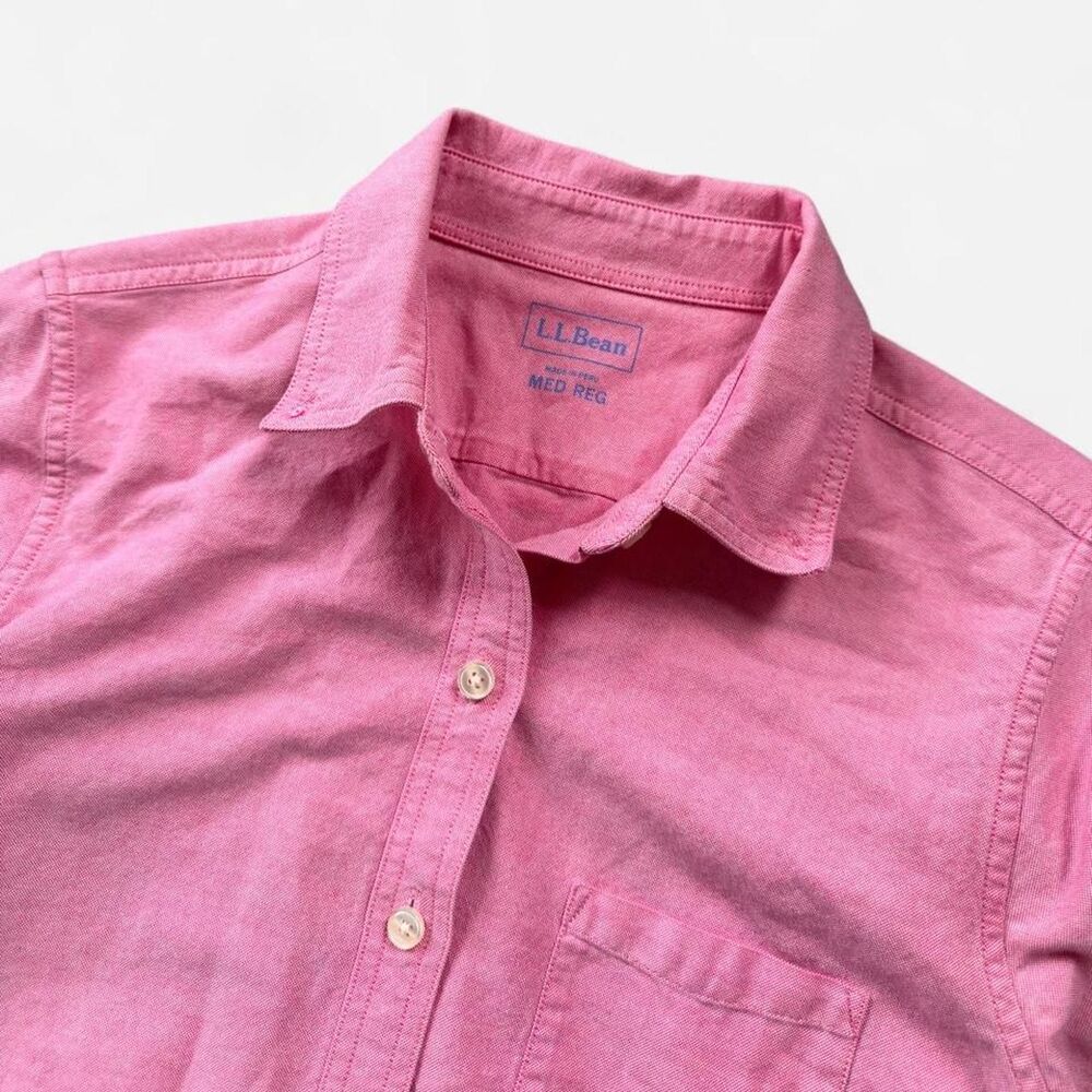 L.L.Bean Pink salmon Button Up Shirt Medium